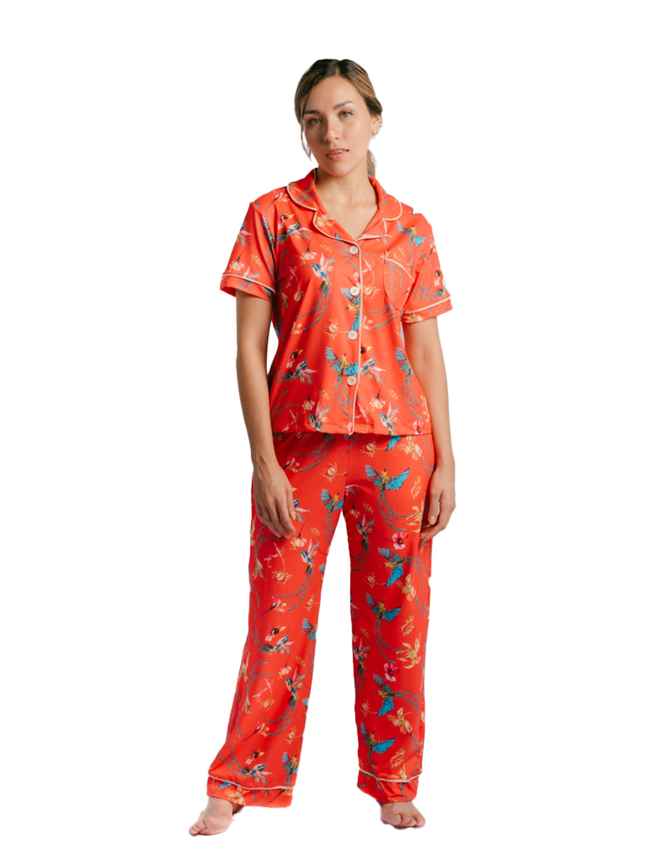 ROJO PANTALON MANGA CORTA