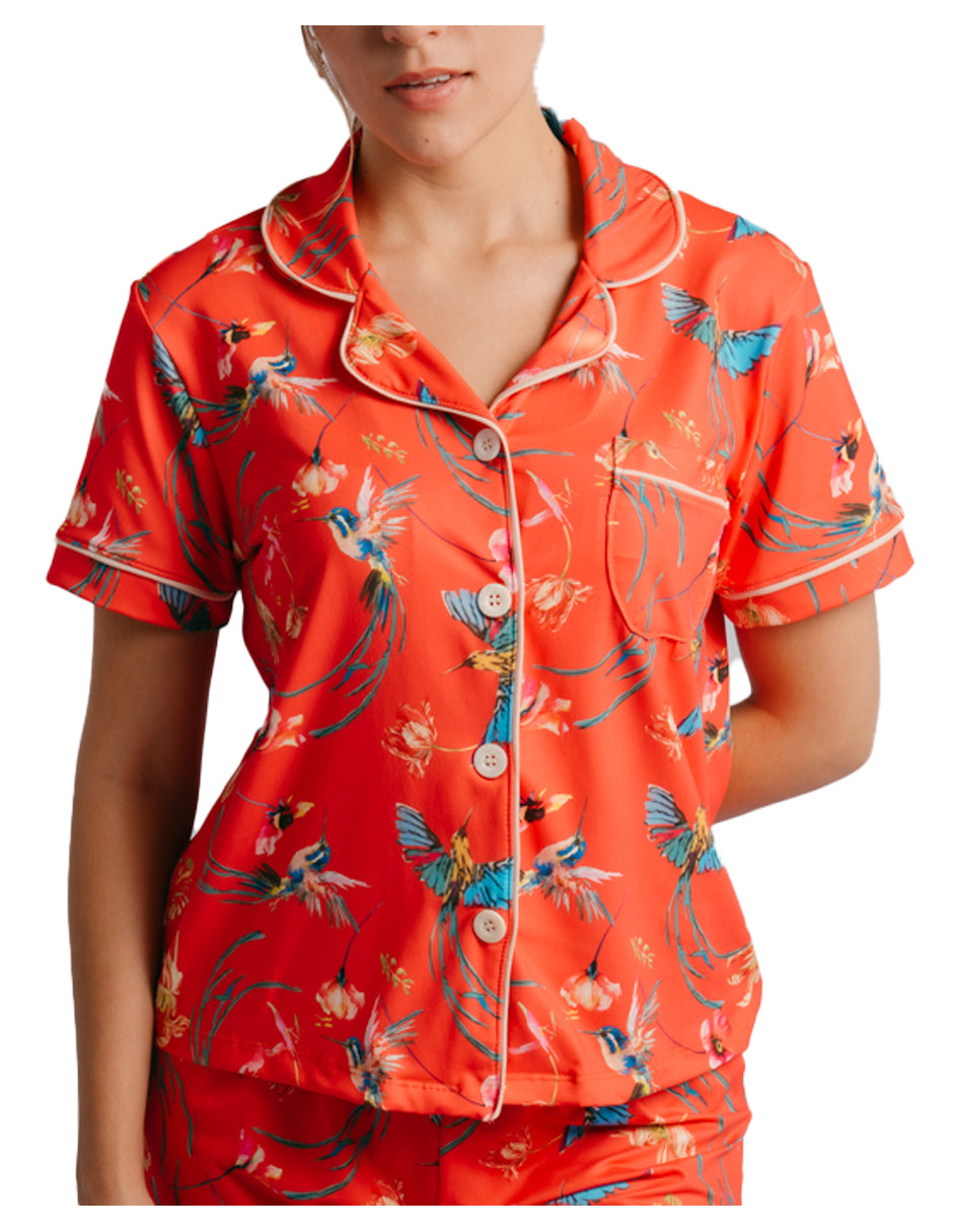 ROJO PANTALON MANGA CORTA