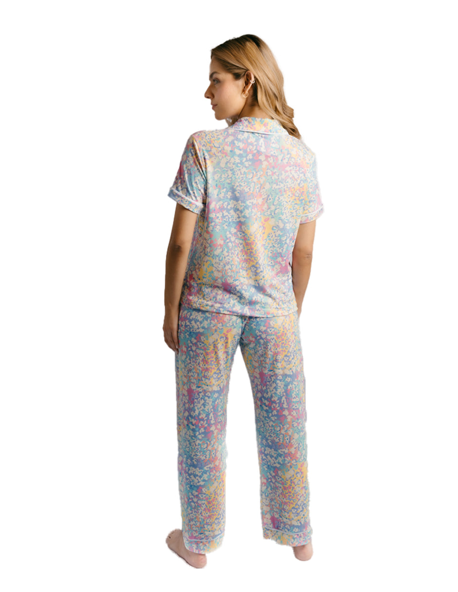 ANIMAL PRINT PANTALON MANGA CORTA