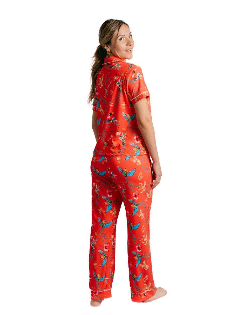 ROJO PANTALON MANGA CORTA